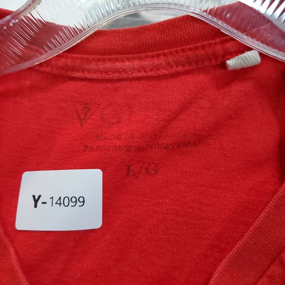 Guess Jeans Men T-Shirt Large Red Logo Graphic Short‎ Sleeve Crew Neck Tee - Picture 8 of 9